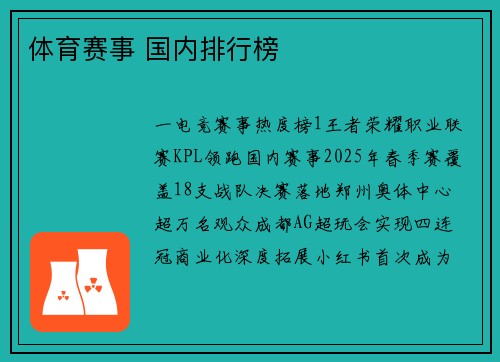 体育赛事 国内排行榜